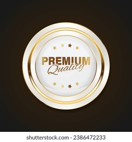 Luxury golden badges and labels. Retro vintage circle badge design