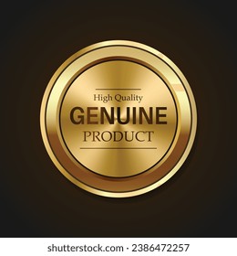 Luxury golden badges and labels. Retro vintage circle badge design