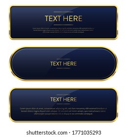 Luxury golden banner vector design illustration