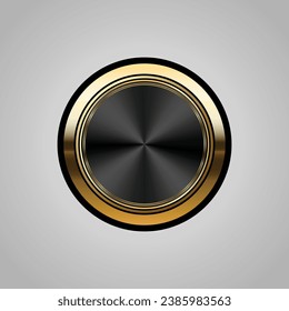 Luxury golden black badges and labels. Retro vintage circle badge design