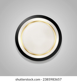 Luxury golden black badges and labels. Retro vintage circle badge design