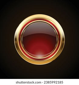 Luxury golden black badges and labels. Retro vintage circle badge design