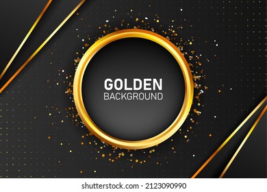Luxury golden and black gradient background for banners, posters, cards