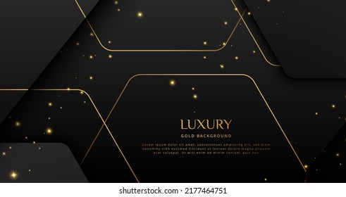 Luxury golden bokeh background with realistic shine glare