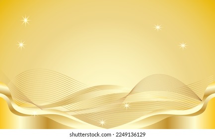 Luxury golden brown abstract background combined with golden curve elements modern elegant design template vector illustration