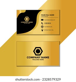 Luxury Golden Business Card Design Good for Employee Identity, Corporate Identity etc.