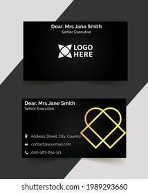 Luxury golden business card template design