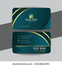 luxury golden business card template design set