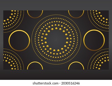 fondo de gradiente de círculo dorado de lujo. perfecto para marketing y promoción. fondo vectorial