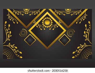 fondo de gradiente de círculo dorado de lujo. perfecto para marketing y promoción. fondo vectorial