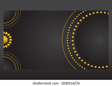 fondo de gradiente de círculo dorado de lujo. perfecto para marketing y promoción. fondo vectorial