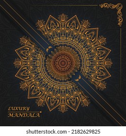 Luxury golden color abstract decorative mandala