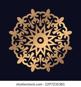 Luxury golden color mandala design background vector illustration