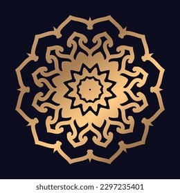 Luxury golden color mandala design background vector illustration