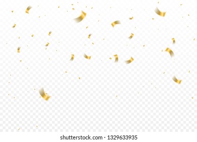 Gold Confetti Stock Vector Illustration New Stock Vector (Royalty Free ...