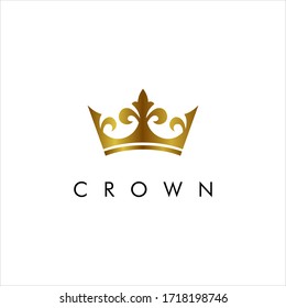 Luxury golden crown modern vector design