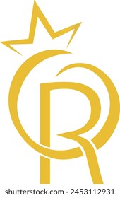  Diseño de logotipo de la letra R de Golden Crown de lujo.  Logotipo de lujo Crown OR Mejor identidad. Imágenes vectoriales de lujo King Crown RO. Golden Cap R logo Plantilla Vector Libre de regalías mejor empresa identidad icono diseño.