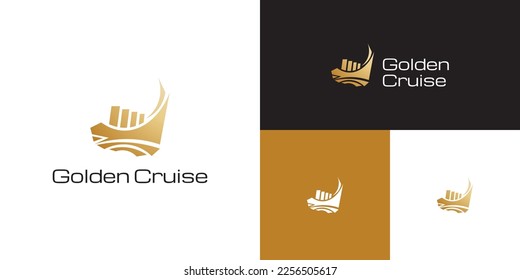 Luxury Golden Cruise Logo Design