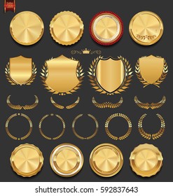 Luxury  golden design elements collection