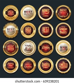 Luxury  golden design elements collection