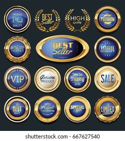 Luxury golden design elements collection