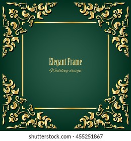 Luxury golden frame.
