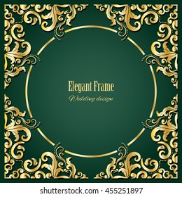 Luxury golden frame.