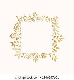 Luxury Golden Frame For Invite, Wedding, Certificate.
