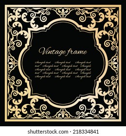 Luxury golden frame template.