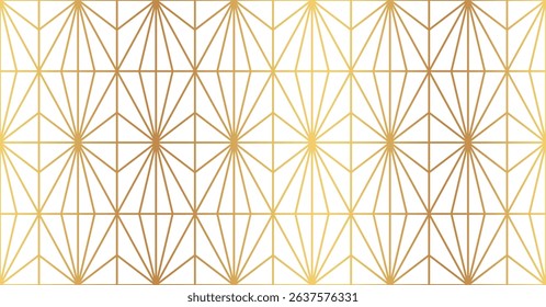 luxury golden geometric line pattern, gold line art on white vector premium background Trendy textile, gift wrapping  wallpaper.
