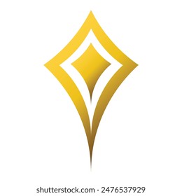 Luxury golden geometric ornament isolated on white background