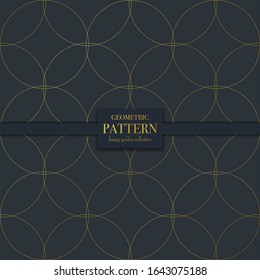 Luxury golden geometric pattern. Abstract line background, fashion style vector illustration for wallpaper, flyer, cover, design template. Realistic premium minimalistic ornament, backdrop.