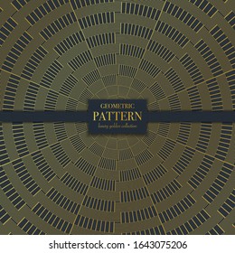 Luxury golden geometric pattern. Abstract line background, fashion style vector illustration for wallpaper, flyer, cover, design template. Realistic premium minimalistic ornament, backdrop.