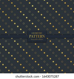 Luxury golden geometric pattern. Abstract line background, fashion style vector illustration for wallpaper, flyer, cover, design template. Realistic premium minimalistic ornament, backdrop.