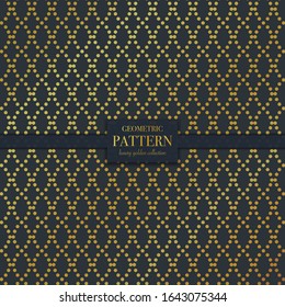 Luxury golden geometric pattern. Abstract line background, fashion style vector illustration for wallpaper, flyer, cover, design template. Realistic premium minimalistic ornament, backdrop.
