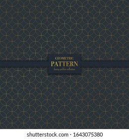 Luxury golden geometric pattern. Abstract line background, fashion style vector illustration for wallpaper, flyer, cover, design template. Realistic premium minimalistic ornament, backdrop.