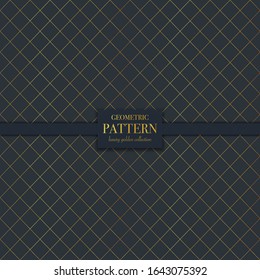 Luxury golden geometric pattern. Abstract line background, fashion style vector illustration for wallpaper, flyer, cover, design template. Realistic premium minimalistic ornament, backdrop.