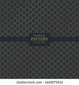 Luxury golden geometric pattern. Abstract line background, fashion style vector illustration for wallpaper, flyer, cover, design template. Realistic premium minimalistic ornament, backdrop.