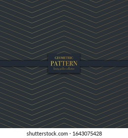 Luxury golden geometric pattern. Abstract line background, fashion style vector illustration for wallpaper, flyer, cover, design template. Realistic premium minimalistic ornament, backdrop.