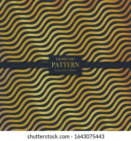 Luxury golden geometric pattern. Abstract line background, fashion style vector illustration for wallpaper, flyer, cover, design template. Realistic premium minimalistic ornament, backdrop.