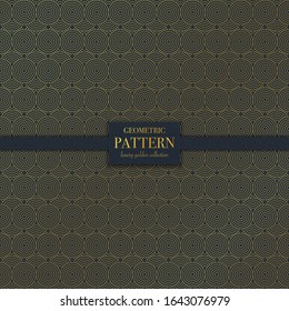 Luxury golden geometric pattern. Abstract line background, fashion style vector illustration for wallpaper, flyer, cover, design template. Realistic premium minimalistic ornament, backdrop.