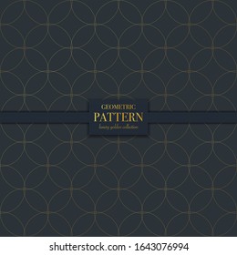 Luxury golden geometric pattern. Abstract line background, fashion style vector illustration for wallpaper, flyer, cover, design template. Realistic premium minimalistic ornament, backdrop.