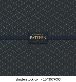 Luxury golden geometric pattern. Abstract line background, fashion style vector illustration for wallpaper, flyer, cover, design template. Realistic premium minimalistic ornament, backdrop.