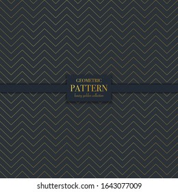 Luxury golden geometric pattern. Abstract line background, fashion style vector illustration for wallpaper, flyer, cover, design template. Realistic premium minimalistic ornament, backdrop.