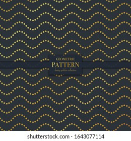 Luxury golden geometric pattern. Abstract line background, fashion style vector illustration for wallpaper, flyer, cover, design template. Realistic premium minimalistic ornament, backdrop.