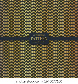 Luxury golden geometric pattern. Abstract line background, fashion style vector illustration for wallpaper, flyer, cover, design template. Realistic premium minimalistic ornament, backdrop.