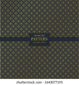Luxury golden geometric pattern. Abstract line background, fashion style vector illustration for wallpaper, flyer, cover, design template. Realistic premium minimalistic ornament, backdrop.
