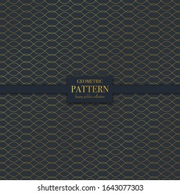 Luxury golden geometric pattern. Abstract line background, fashion style vector illustration for wallpaper, flyer, cover, design template. Realistic premium minimalistic ornament, backdrop.