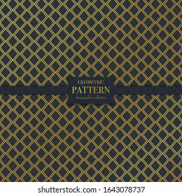 Luxury golden geometric pattern. Abstract line background, fashion style vector illustration for wallpaper, flyer, cover, design template. Realistic premium minimalistic ornament, backdrop.