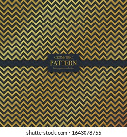 Luxury golden geometric pattern. Abstract line background, fashion style vector illustration for wallpaper, flyer, cover, design template. Realistic premium minimalistic ornament, backdrop.